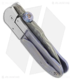 Chuck Gedraitis Small Snubnose Knife Titanium Folder (2.125" Damascus) 5 Chuck Gedraitis Small Snubnose Knife Titanium Folder (2.125" Damascus) -Benchmade Shop chuck gedraitis stainless damascus small snubnose closed side