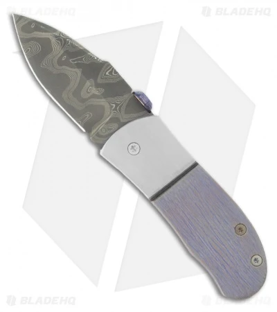 Chuck Gedraitis Small Snubnose Knife Titanium Folder (2.125" Damascus) 1 Chuck Gedraitis Small Snubnose Knife Titanium Folder (2.125" Damascus)