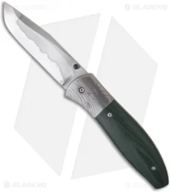Chuck Gedraitis Modified Tanto Folder Knife W/ Green G10 (3.25" Hamon)