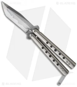 Chuck Gedraitis Knives Balisong #49 Titanium Butterfly Knife (3.125" Hamon)