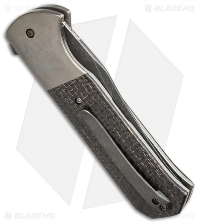 Chuck Gedraitis Marauder Flipper Knife LSCF/Titanium (3.75" Acid Wash) 2 Chuck Gedraitis Marauder Flipper Knife LSCF/Titanium (3.75" Acid Wash) - Image 2