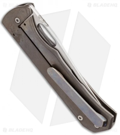 Chuck Gedraitis Small Marauder Frame Lock Knife Titanium (3.25" Satin) 2 Chuck Gedraitis Small Marauder Frame Lock Knife Titanium (3.25" Satin) - Image 2