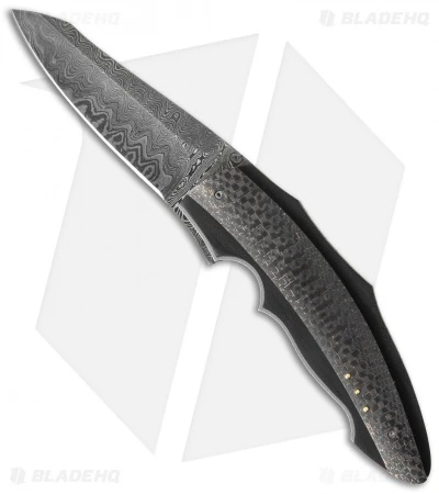 Corrie Schoeman Ilusion Flipper Knife LSCF (3.5" Damascus) 1 Corrie Schoeman Ilusion Flipper Knife LSCF (3.5" Damascus)