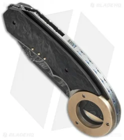 Corrie Schoeman Karambit Flipper Folder Marbled Carbon Fiber (3.25" Damascus) -Benchmade Shop corrie schoeman karambit flipper cf bronze bottom cm