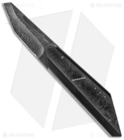 Corrie Schoeman T-Mate Flipper Knife Marbled Carbon Fiber (2.875" Damascus)