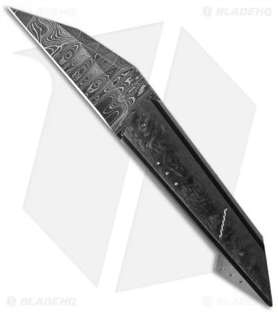 Corrie Schoeman X-Ploit Flipper Knife Marbled Carbon Fiber (3.25" Damascus) 1 Corrie Schoeman X-Ploit Flipper Knife Marbled Carbon Fiber (3.25" Damascus)