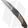 Corrie Schoeman X-Ist Liner Lock Knife Bronze/LSCF (3.5" Damascus)