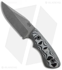 Bill Coye Ridgeback Custom Fixed Blade Knife Winter Camo G10 (3.25" Acid Wash)
