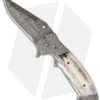 Custom Crawford Kasper Tooth Ache Flipper Folding Knife (3.875" Damascus)