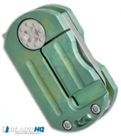 Curtiss Custom Knives ODT Frame Lock Knife Green Titanium (1" Stonewash) 5 Curtiss Custom Knives ODT Frame Lock Knife Green Titanium (1" Stonewash) -Benchmade Shop curtiss knives ODT green ti sw BHQ 49815 er side 2