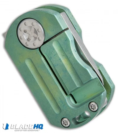 Curtiss Custom Knives ODT Frame Lock Knife Green Titanium (1" Stonewash) 3 Curtiss Custom Knives ODT Frame Lock Knife Green Titanium (1" Stonewash) - Image 3