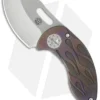 Curtiss Custom Knives Nano Folder Anodized Flame Titanium Knife (1.8" Plain)