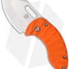 Curtiss Custom Nano Framelock Folder Knife W/ Orange G10 Scales (1.75" Plain)