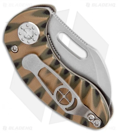 Curtiss Custom Nano Linerlock Folder Knife W/ Camo G10 Scales (1.875" Stonewash) 2 Curtiss Custom Nano Linerlock Folder Knife W/ Camo G10 Scales (1.875" Stonewash) - Image 2