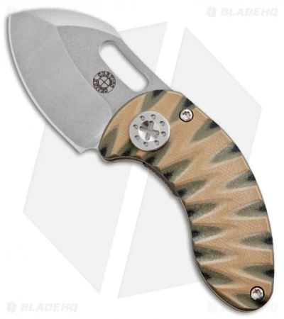 Curtiss Custom Nano Linerlock Folder Knife W/ Camo G10 Scales (1.875" Stonewash) 1 Curtiss Custom Nano Linerlock Folder Knife W/ Camo G10 Scales (1.875" Stonewash)