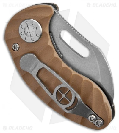 Curtiss Custom Knives Nano Linerlock Folder Knife Tan G10 (1.875" Stonewash) 2 Curtiss Custom Knives Nano Linerlock Folder Knife Tan G10 (1.875" Stonewash) - Image 2