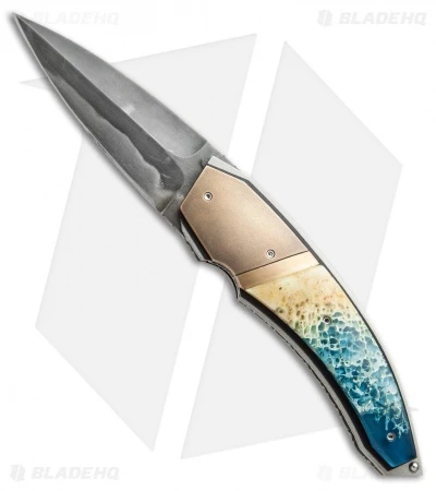 Corrie Schoeman Panerai Flipper Knife Resin Impregnated Bone (3.25" Hamon) 1 Corrie Schoeman Panerai Flipper Knife Resin Impregnated Bone (3.25" Hamon)