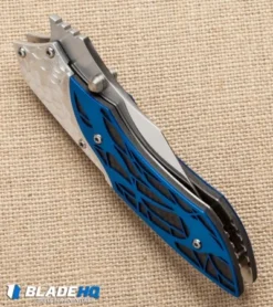 Dew Hara Custom Ichi Liner Lock Knife Blue/Silver (3.5" Mirror) Japan 10 Dew Hara Custom Ichi Liner Lock Knife Blue/Silver (3.5" Mirror) Japan -Benchmade Shop dew hara ichi blue black side cm 2