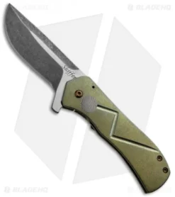Doc Shiffer Custom Recon Knife Titanium Flipper (3" Acid Washed Plain)