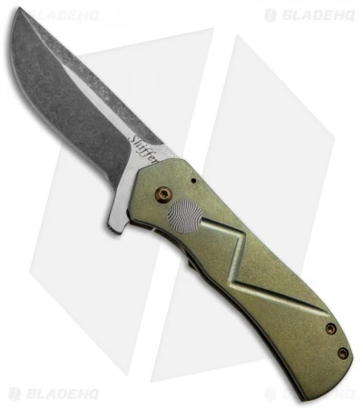 Doc Shiffer Custom Recon Knife Titanium Flipper (3" Acid Washed Plain) 1 Doc Shiffer Custom Recon Knife Titanium Flipper (3" Acid Washed Plain)