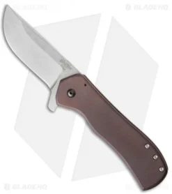 Doc Shiffer Field Grade Recon Knife RB Brown Ti/Stand-offs (3.5" Stonewash)