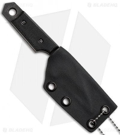 Sam Eddleman Wharncliffe Dashi Neck Knife Black G-10 (2" Acid Wash) 2 Sam Eddleman Wharncliffe Dashi Neck Knife Black G-10 (2" Acid Wash) - Image 2