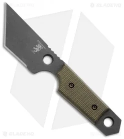 Sam Eddleman Tanto Dashi Gen 1 Neck Knife Green Micarta (2" Acid Wash)