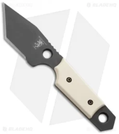 Sam Eddleman Tanto Dashi Gen 2 Neck Knife White Handle (2" Acid Wash)