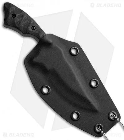 Sam Eddleman / Lhotak Design Octos Neck Knife Carbon Fiber (2.5" Acid Wash) 2 Sam Eddleman / Lhotak Design Octos Neck Knife Carbon Fiber (2.5" Acid Wash) - Image 2