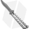 Sam Eddleman Bowie Balisong Butterfly Knife Sculpted Ti (4.375" Acid Wash)