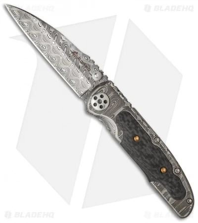 Allen Elishewitz Custom Damascus Frame Lock Knife Carbon Fiber (3.25" Damascus) 1 Allen Elishewitz Custom Damascus Frame Lock Knife Carbon Fiber (3.25" Damascus)