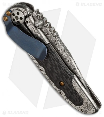 Allen Elishewitz Custom Damascus Frame Lock Knife Carbon Fiber (3.25" Damascus) 2 Allen Elishewitz Custom Damascus Frame Lock Knife Carbon Fiber (3.25" Damascus) - Image 2