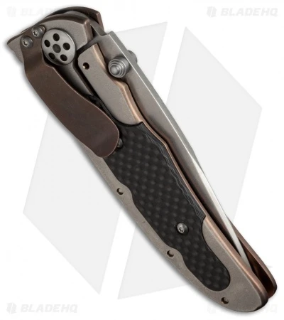 Allen Elishewitz Titanium Frame Lock Knife Carbon Fiber (3.6" Stonewash) 2 Allen Elishewitz Titanium Frame Lock Knife Carbon Fiber (3.6" Stonewash) - Image 2