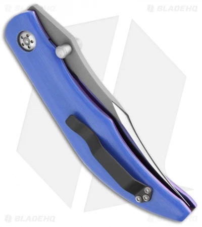 Alan Folts Custom Standard Sultan Folder Blue G-10 Knife (3.75" Two-Tone) 2 Alan Folts Custom Standard Sultan Folder Blue G-10 Knife (3.75" Two-Tone) - Image 2