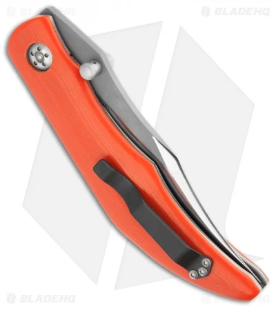 Alan Folts Custom Standard Sultan Folder Orange G-10 Knife (3.75" Two-Tone) 2 Alan Folts Custom Standard Sultan Folder Orange G-10 Knife (3.75" Two-Tone) - Image 2