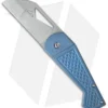 Gale Force Customs Hawkeye Mid-Tech Knife Blue Ti (3.25" Stonewash)