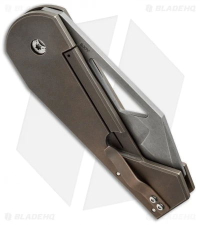 Gale Force Customs Hawkeye Mid-Tech Knife Bronzed Ti (3.25" Stonewash) 2 Gale Force Customs Hawkeye Mid-Tech Knife Bronzed Ti (3.25" Stonewash) - Image 2