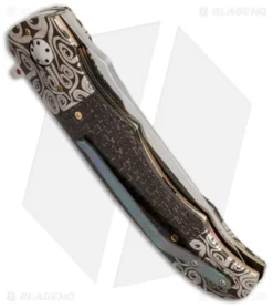 George Muller LL-BB Flipper Knife LSCF/Damascus (3.75" Satin) 5 George Muller LL-BB Flipper Knife LSCF/Damascus (3.75" Satin) -Benchmade Shop george muller ll bb lscf mosaic damascus side