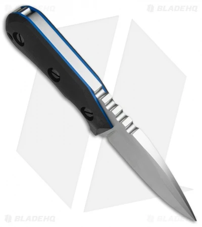 Groniger Knives Custom Drop Point Fixed Blade Knife Black/Blue G-10 (3.1" Satin) 2 Groniger Knives Custom Drop Point Fixed Blade Knife Black/Blue G-10 (3.1" Satin) - Image 2