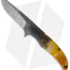George Muller LL-BB Flipper Knife Mammoth Molar (3.75" Damascus)