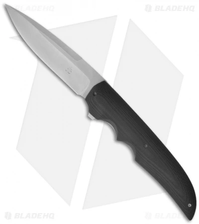 Jason Clark Custom Drop Point Framelock Flipper Black G10 Knife (3.75" Matte) 1 Jason Clark Custom Drop Point Framelock Flipper Black G10 Knife (3.75" Matte)