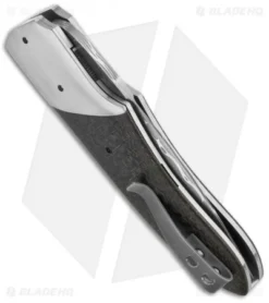 Jason Clark Custom Hybrid Drop Point Flipper LSCF Knife (3.75" Damascus) -Benchmade Shop jason clark chad nichols damascus lizard hybrid drop point side