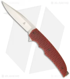 Jason Clark Custom Clip Point Framelock Flipper Orange C-Tek Knife (3.25" Satin)