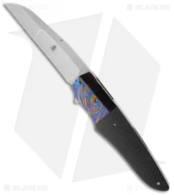 Jason Clark Custom Wharncliffe Folding Knife Moku-Ti/C-Tek (3.625" Plain)