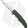 Jason Clark Custom Drop Point Framelock Flipper Green G-10 Knife (3.5" Satin)