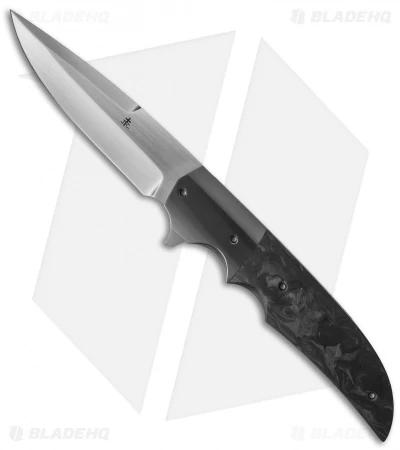 Jason Clark Custom Drop Point Flipper Knife Carbon Fiber/Zirc (3.75" Satin) 1 Jason Clark Custom Drop Point Flipper Knife Carbon Fiber/Zirc (3.75" Satin)