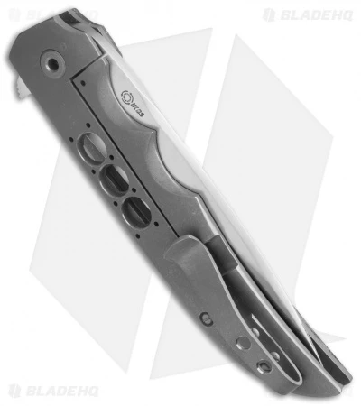 Jason Clark Drop Point Flipper Frame Lock Knife Micarta/LSCF (3.5" Satin) 2 Jason Clark Drop Point Flipper Frame Lock Knife Micarta/LSCF (3.5" Satin) - Image 2