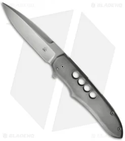 Jason Clark Custom Hybrid Drop Point Flipper Titanium Knife (3.625" Plain)