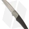 Jason Clark Custom Hybrid Flipper Silver Twill / Carbon Fiber Knife (3.5" Plain)