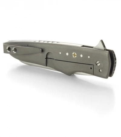 Jason Clark Custom Hybrid Flipper C-Tek/Mallee Burl Knife (3.5" Plain) 2 Jason Clark Custom Hybrid Flipper C-Tek/Mallee Burl Knife (3.5" Plain) - Image 2